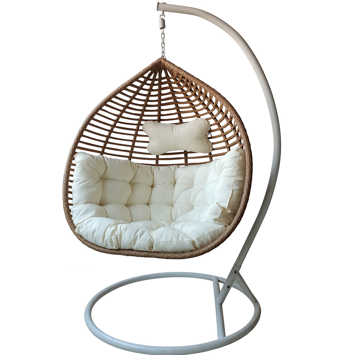 Garden Furniture indoor hanging chair swing outdoor patio swing chair with stand and cushion