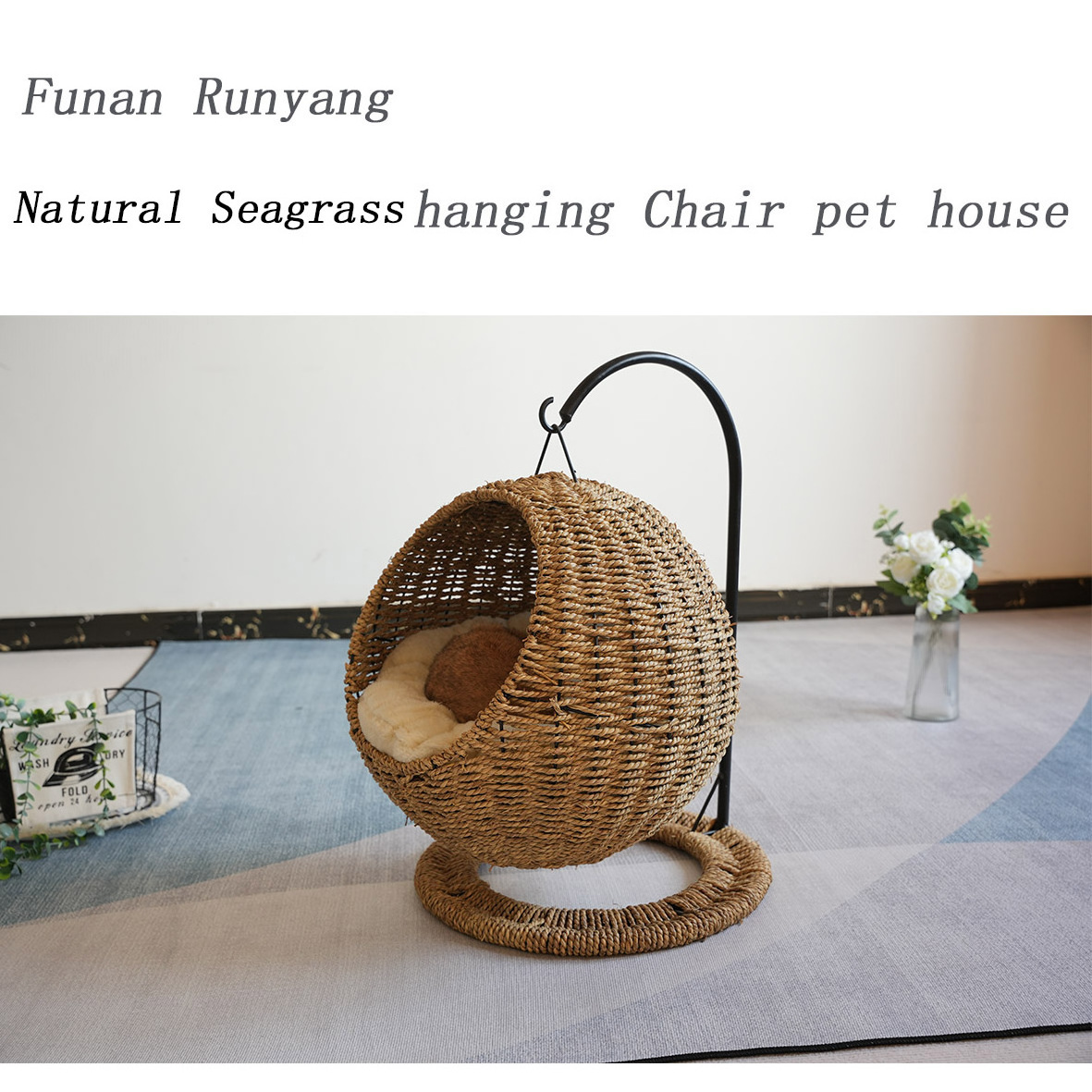 Eco-Life Pet Furniture Natural Series Balcony Decorate Indoor Cute Cat Little Dog Swing Chairs