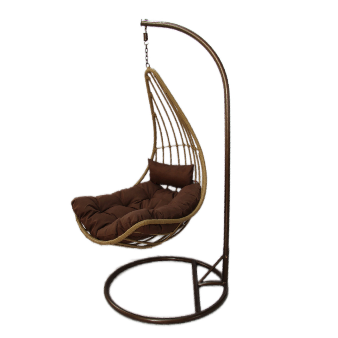 Hot Sale Outdoor Leisure Rattan Swing Chair Modern Garden Hammock Rattan Hanging Chair