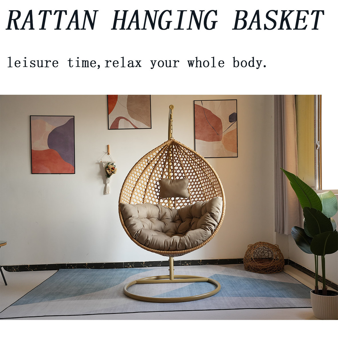 Cheap High Quality Outdoor Furniture Hanging Chair Rattan Eggs Swing Ceiling Hanging Chair