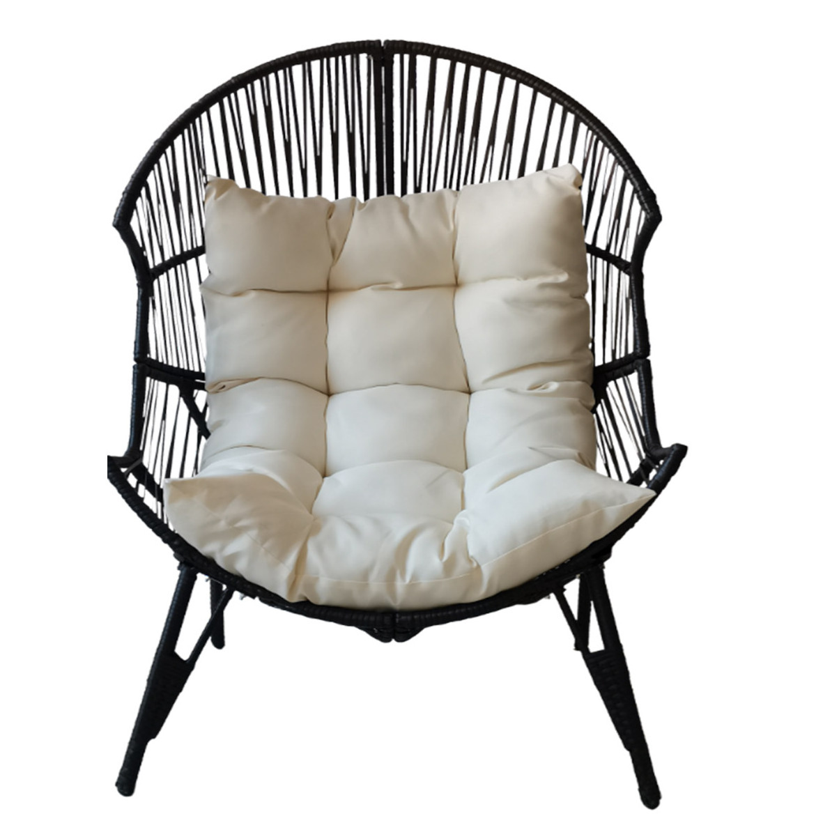 Wholesales Factory Price China Rattan Egg Shape Chair KD Garden Egg Chair with 4 Legs stand chairs