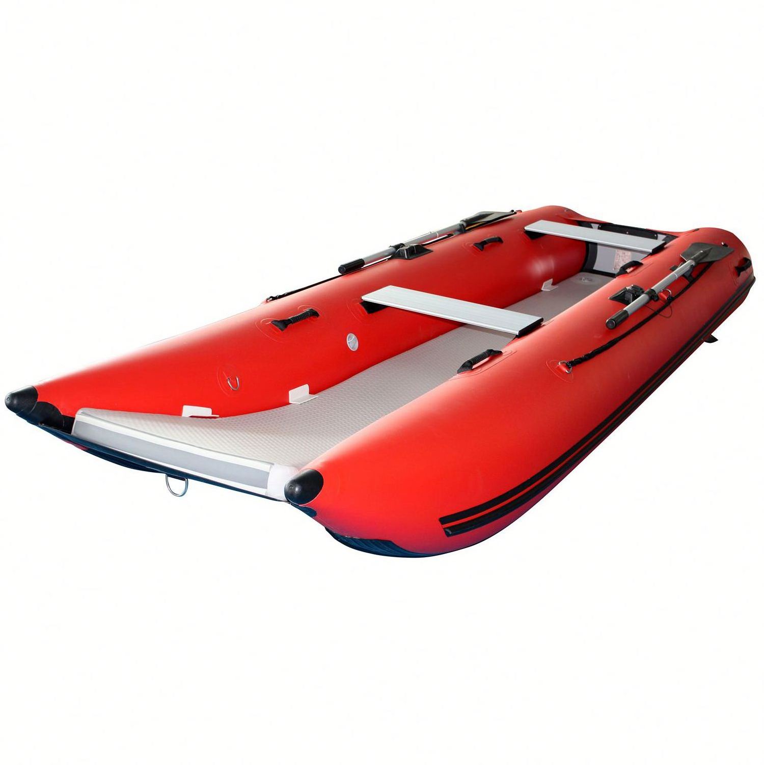 Catamaran inflatable boat frameless cataract pontoon 15ft. 7-8 person red/blue