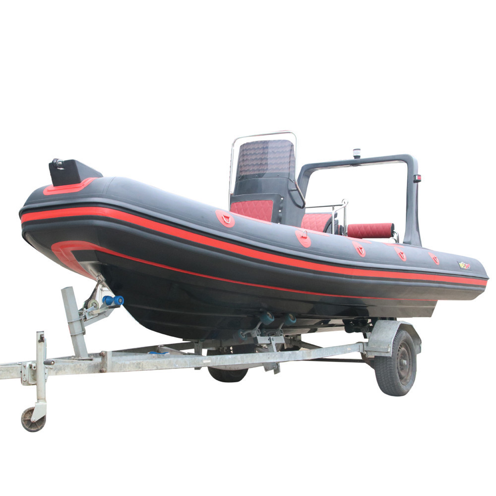 Protender RIB600 RIB Boat 20ft 8 Person Premium Rigid Inflatable Boat with Steering System