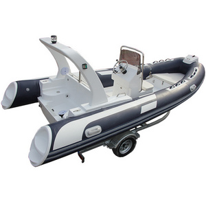 17 Feet  Luxury RIB Boat Rescue Boat with Central Console Steering System