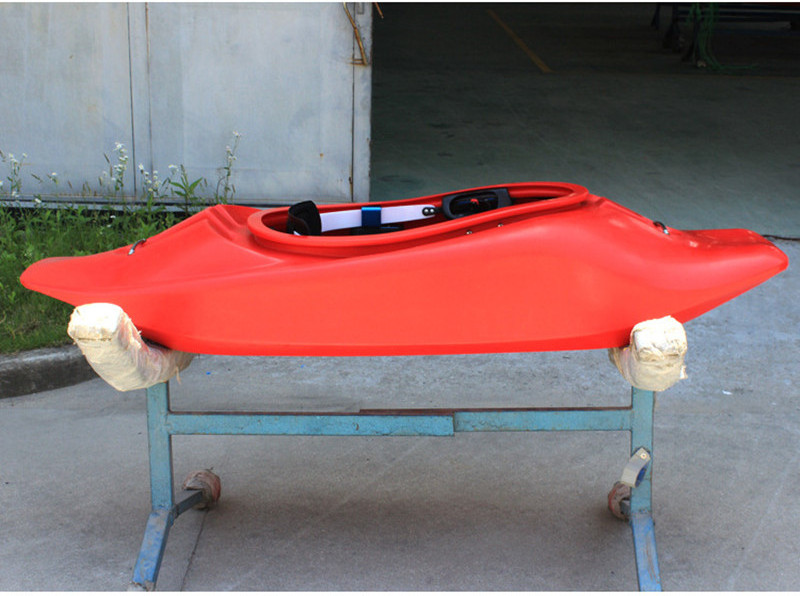 6Ft rigid fat kayak plastic boat red orange 1 person  kayak  for riptide river lakes