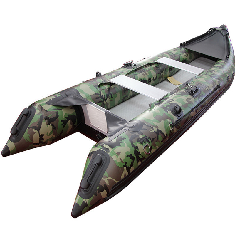 High quality camo color inflatable Kaboat PVC inflatable fishing kayak boat 12ft 14ft