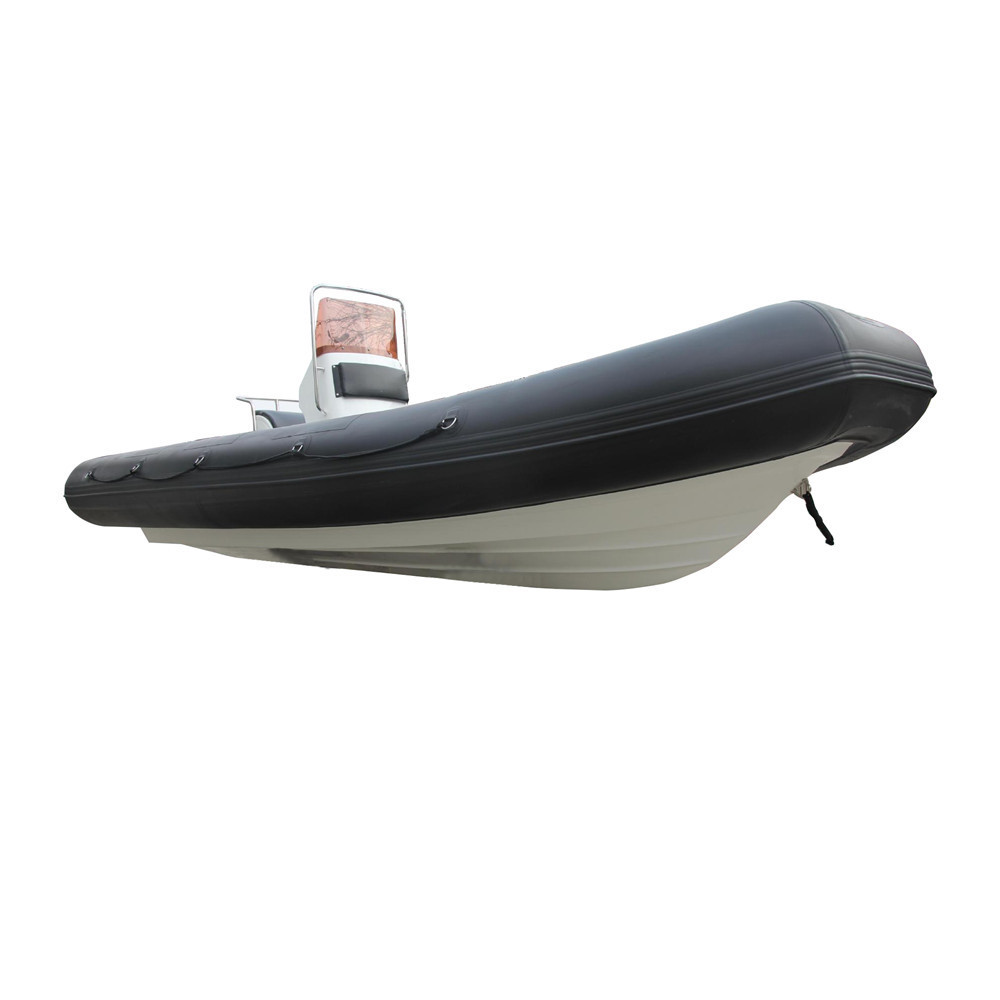 Fiberglass inflatable boat hypalon fabric with steering console for inflatable boats 20ft