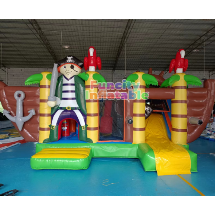 Custom Design Pirate Theme Inflatable Bouncy Slide Inflatable bouncer House for Party Use