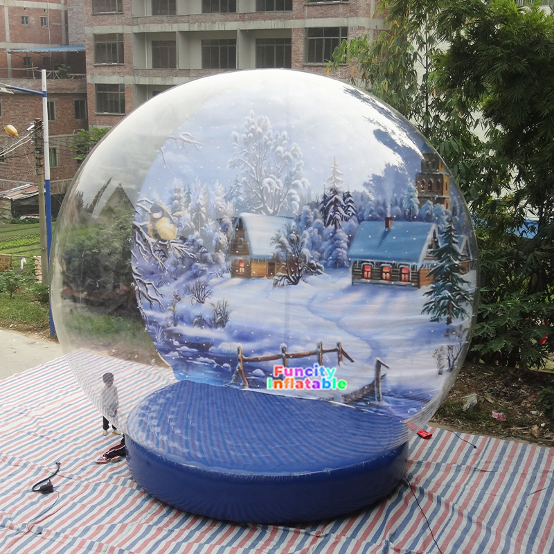 4M Custom  Inflatable Advertising Snow Globe Transparent inflatable snow globe photo booth