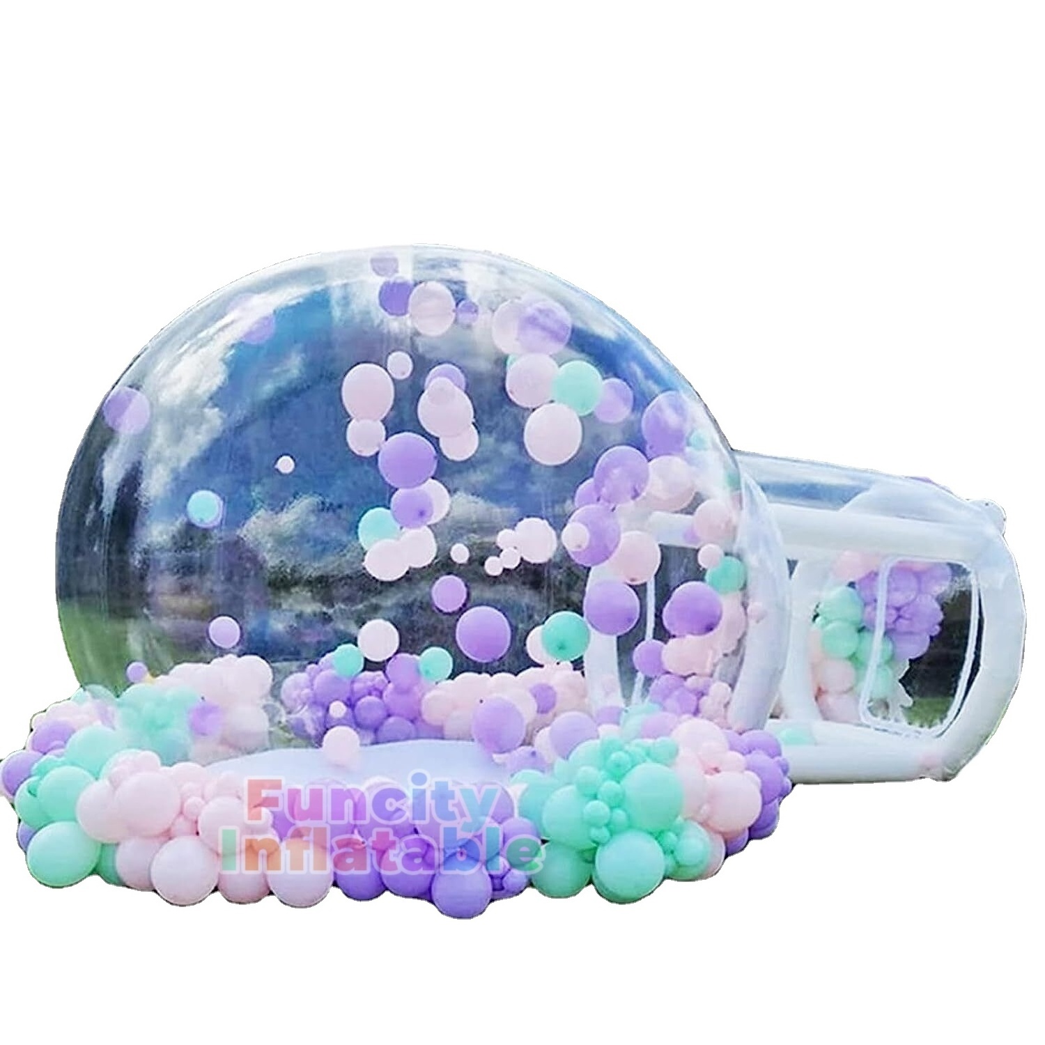 wholesale clear big plastic globos outside house camping kids party inflatable blow up balloon snow globe bubble tent house