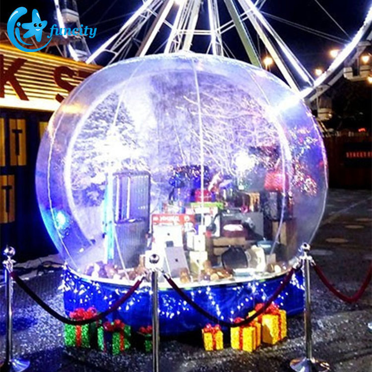 Inflatable Human Size Snow Globe For Christmas/Giant Inflatable Snow Globe For Outdoor