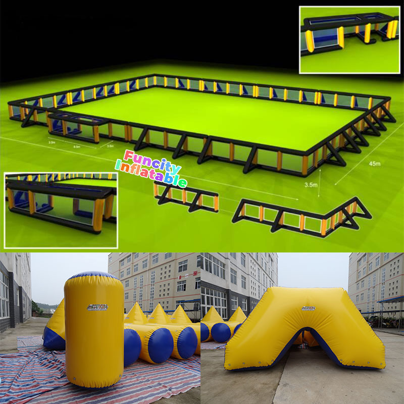 Outdoor Size 30x20m Giant Inflatable Paintball Bunker Arena used for Paintball Bunker Game