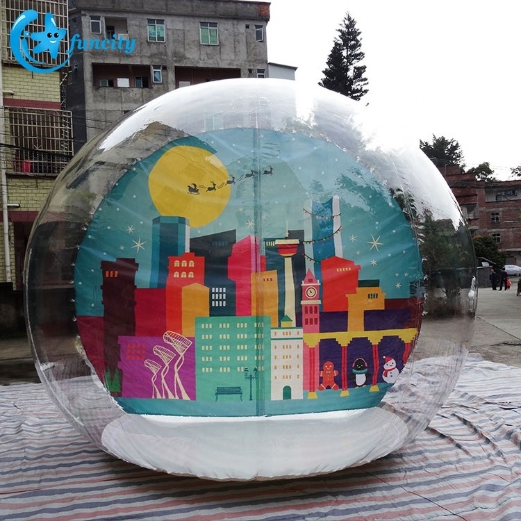 Giant Inflatable Snowball Custom Inflatable Christmas Snow Globe high quality inflatable Christmas photo snow globes for sale