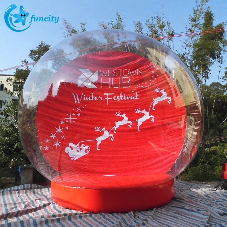 Giant Inflatable Snowball Custom Inflatable Christmas Snow Globe high quality inflatable Christmas photo snow globes for sale