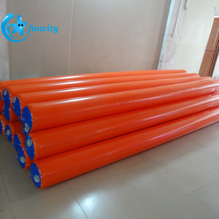 Customized 2mL*0.25mW water buoys inflatable floating tube for water park games