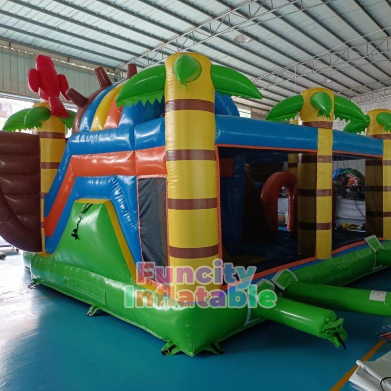 Custom Design Pirate Theme Inflatable Bouncy Slide Inflatable bouncer House for Party Use