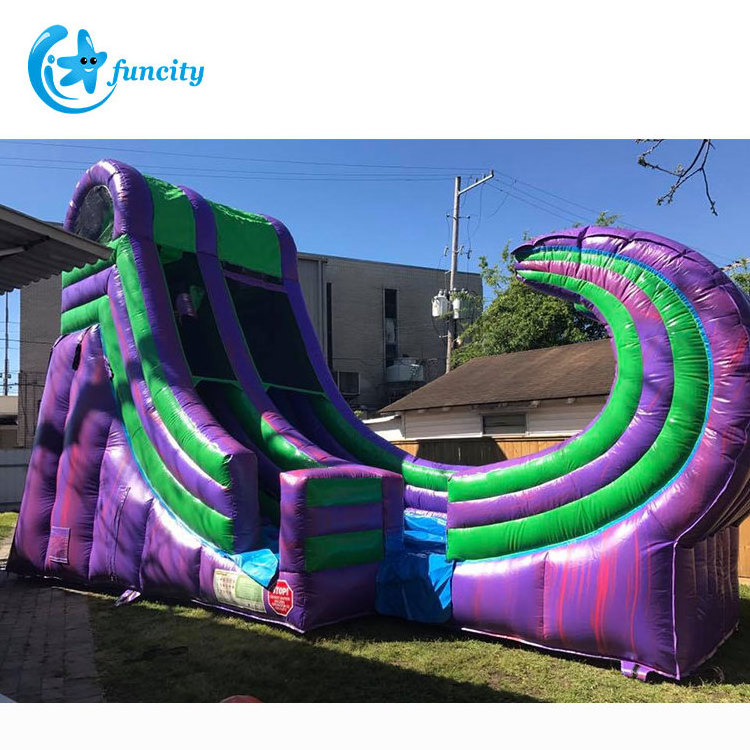 Popular The Rampage Water Slide Rampage Half Pipe Slide Giant Inflatable Slide For Sale