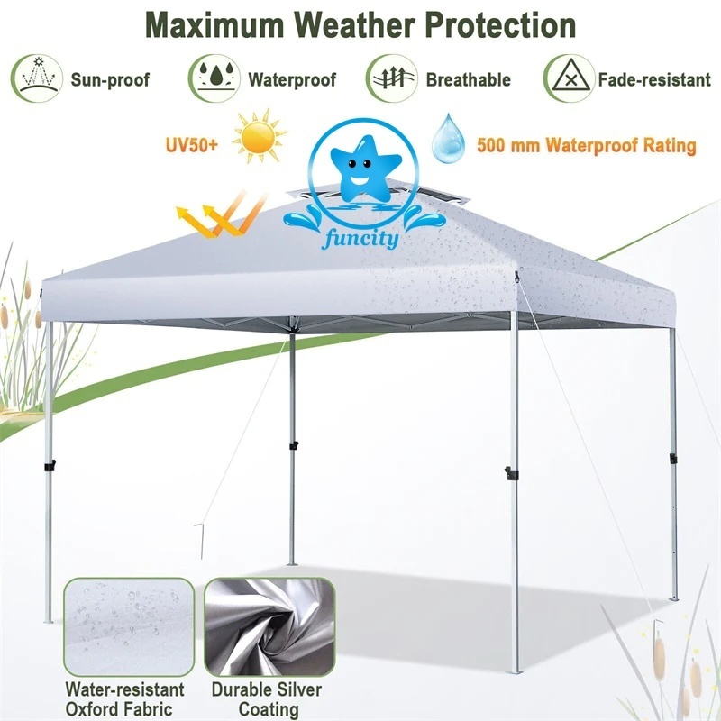 Commercial Instant Heavy Duty Canopy Tent 500D Waterproof Adjustable Canopy 10x10