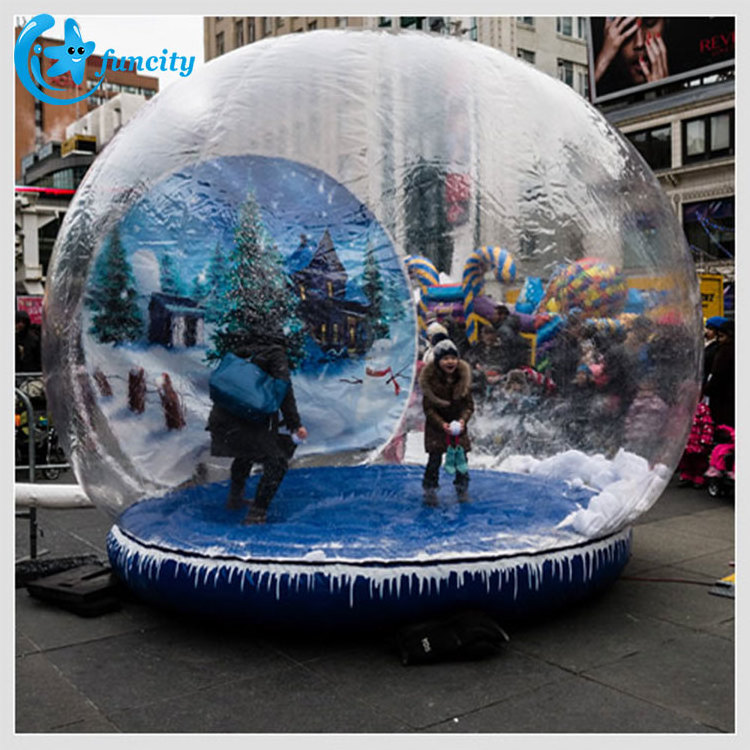 Inflatable Human Size Snow Globe For Christmas/Giant Inflatable Snow Globe For Outdoor