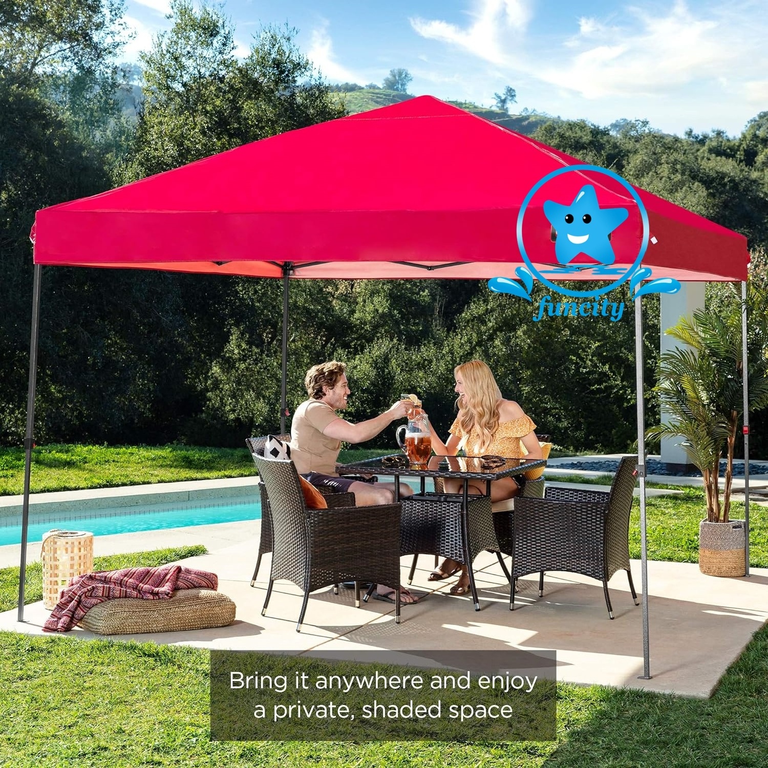 Commercial Instant Heavy Duty Canopy Tent 500D Waterproof Adjustable Canopy 10x10