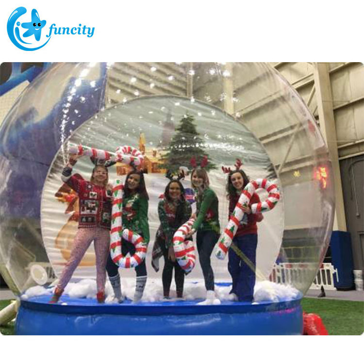 Inflatable Human Size Snow Globe For Christmas/Giant Inflatable Snow Globe For Outdoor