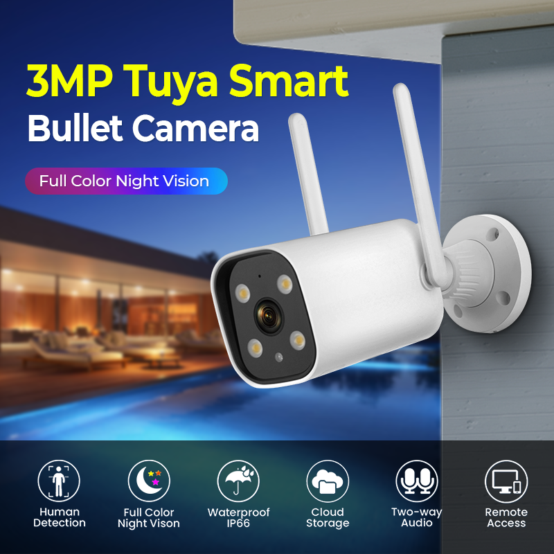 Full Hd color Night Vision Wide Angle outdoor wireless IP cctv video camera 2 way audio home security smart wifi ip camera