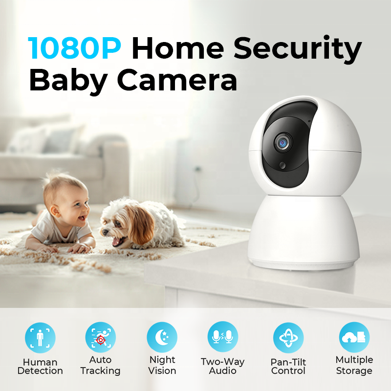 Full HD 1080P ICSEE auto tracking wifi baby monitoring camera audio babyphone human detection wireless smart video baby monitor