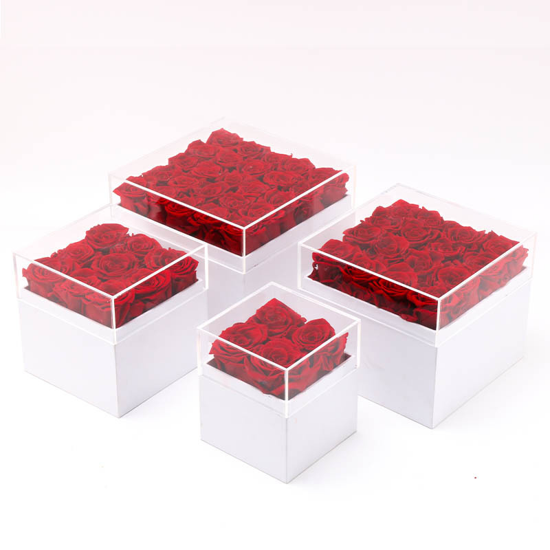 Decorative Flowers Valentines Day Gift Immortal Infinity Eternal Forever Stabilized Preserved Roses Box