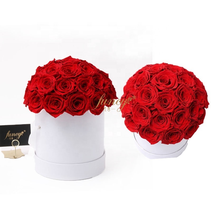 Preserved Eternal Rose Arrangement in Gift Box Forever Immortal Rosas Preservadas