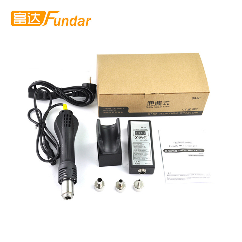 High Grade 8858 Portable BGA Rework Solder Station Hot Air Blower Heat Gun Better Saike 8858