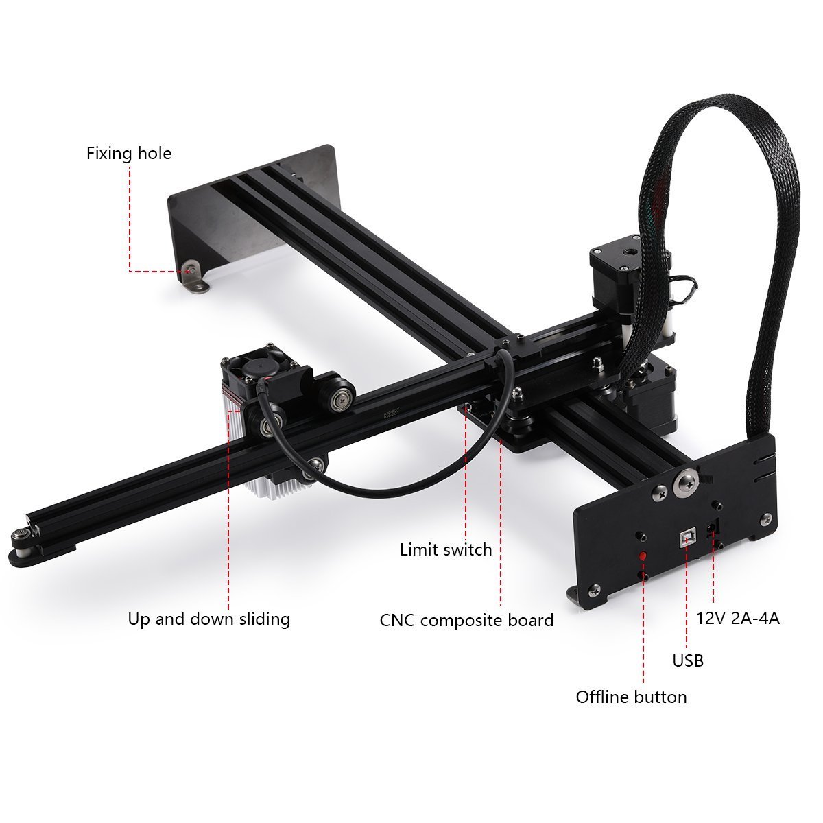 NEJE 3 Plus A40640 80w Engraving Machine Laser Cutter CNC Laser Printer APP Control DIY Wood Cutting Marking Milling Machine