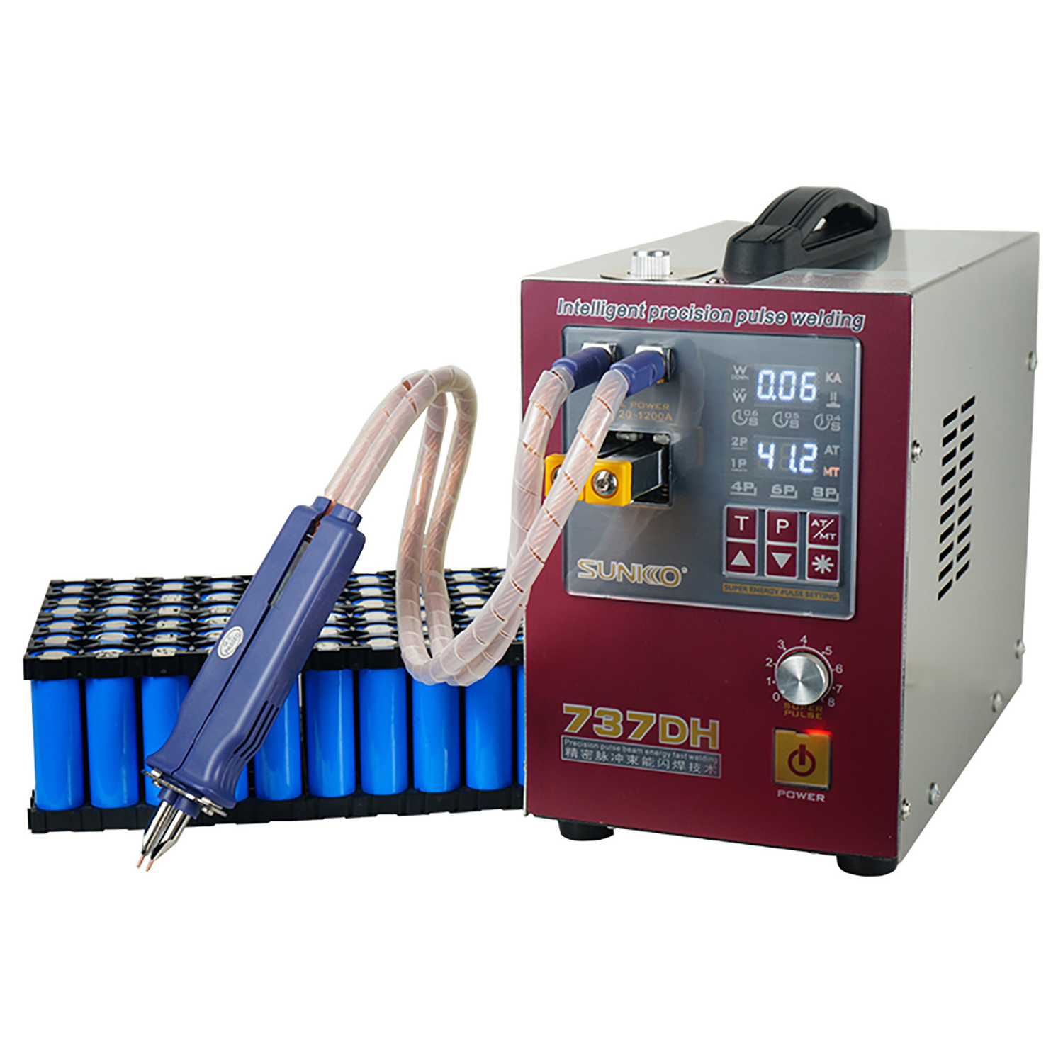 SUNKKO 737DH Spot Welding Machine Induction Delay 4.3KW High Power Automatic Pulse Spot Welding Machine For 18650Battery Welding