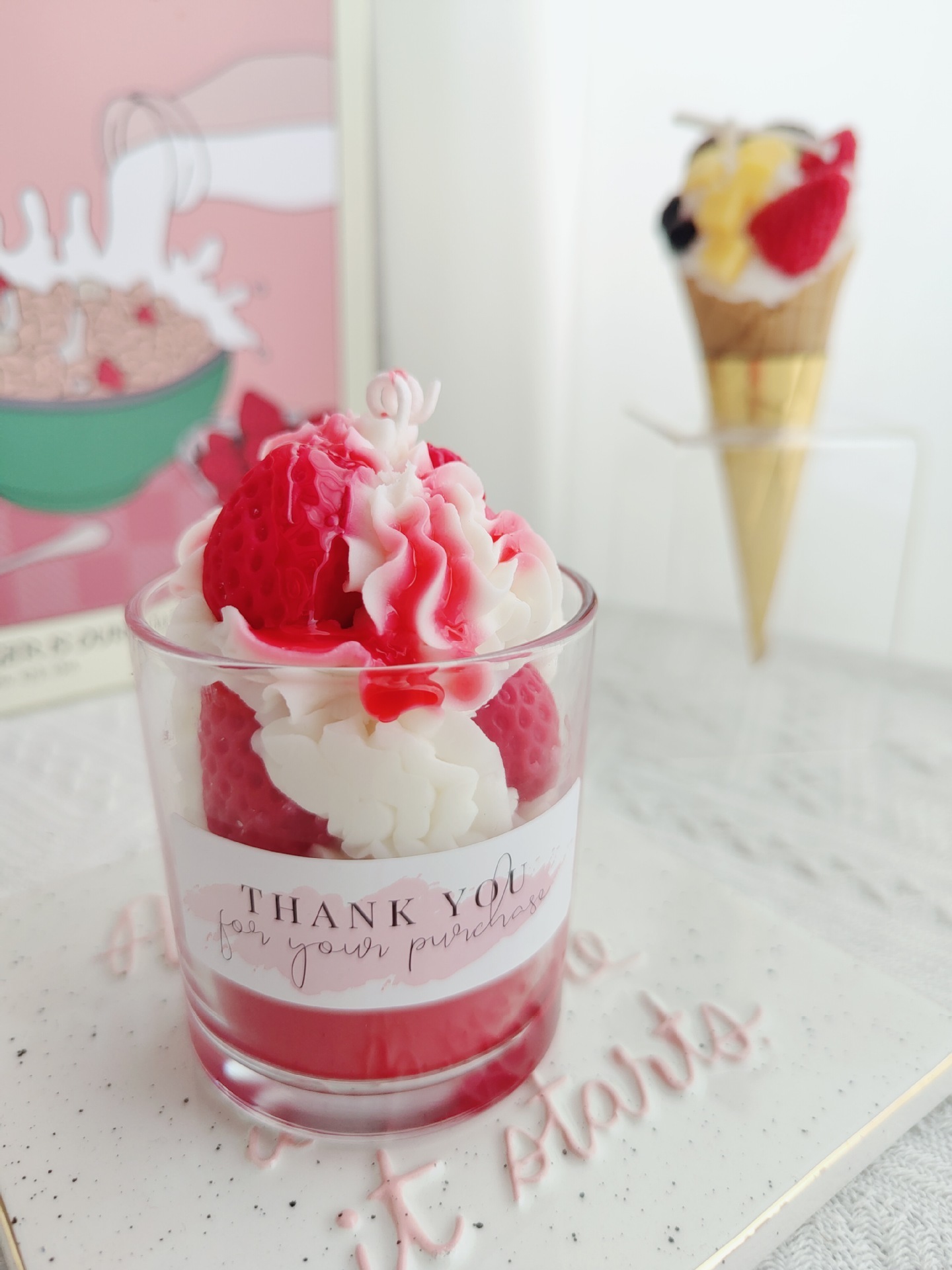 Novelty Summer Ice Drink DIY Candles Private Label Jelly Wax Cereal Candle Scented for Gift Home Decoration Customized Christmas