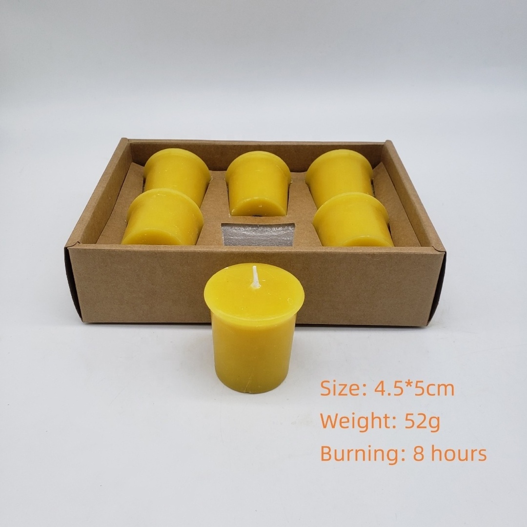 Funday High Quality Factory Wholesale Organic Handmade Beeswax Luxury Candle  beeswax tealight candles