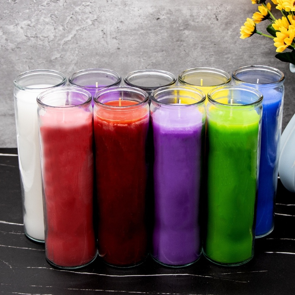 Best price Paraffin Wax Glass Jar Candles Votive Funeral Prayer Candle Church Pray Unscented Candle