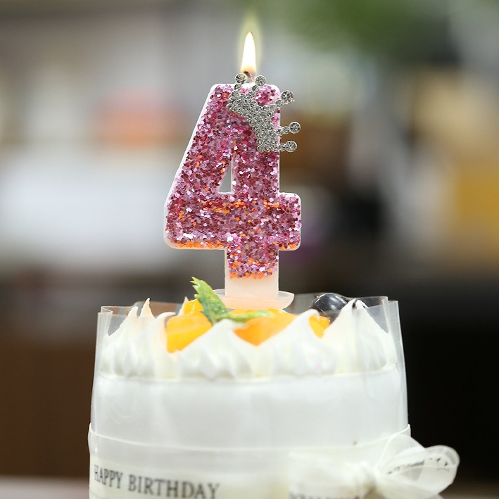 2024 New design Numbers Candle Novelty decoration  Birthday Candles Fancy birthday cake candles in stock