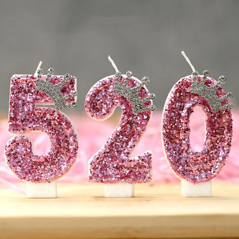 2024 New design Numbers Candle Novelty decoration  Birthday Candles Fancy birthday cake candles in stock