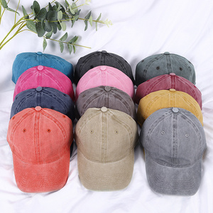 Multi color customized blank caps custom distressed wash dad hat baseball cap