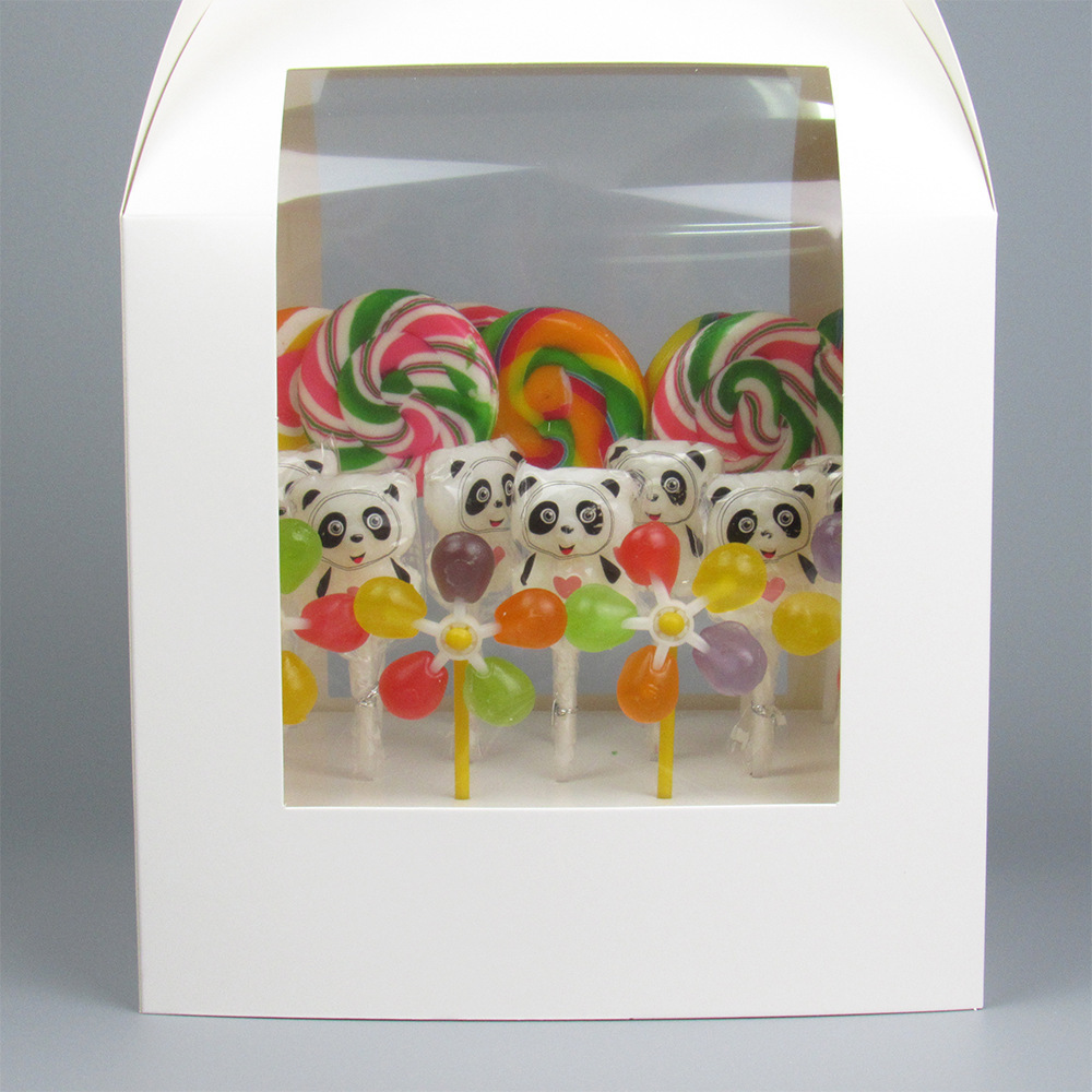 Cake Pop Boxes handmade strawberry lollipop chocolate candy display packaging box with clear window