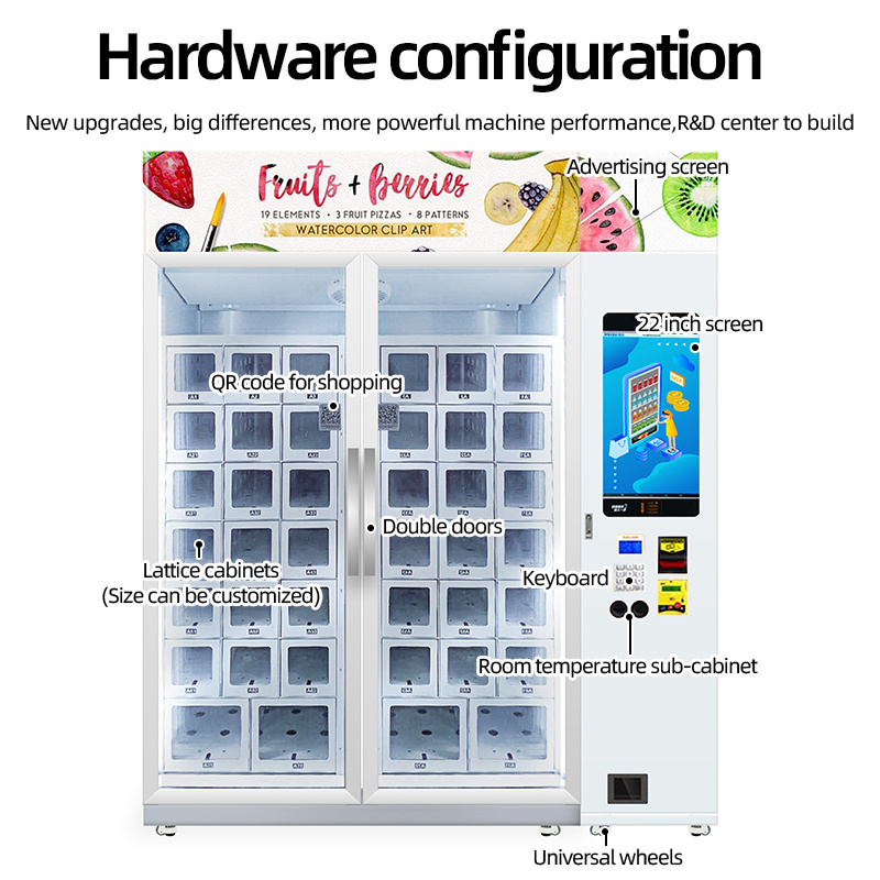 Fundord Smart Cooling locker flower vending machine for sale adjustable temperature vending with touch screen