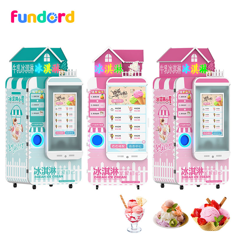 Fundord ice cream vending machine with coin payment