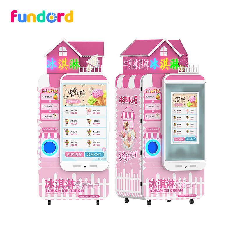 Fundord ice cream vending machine with coin payment