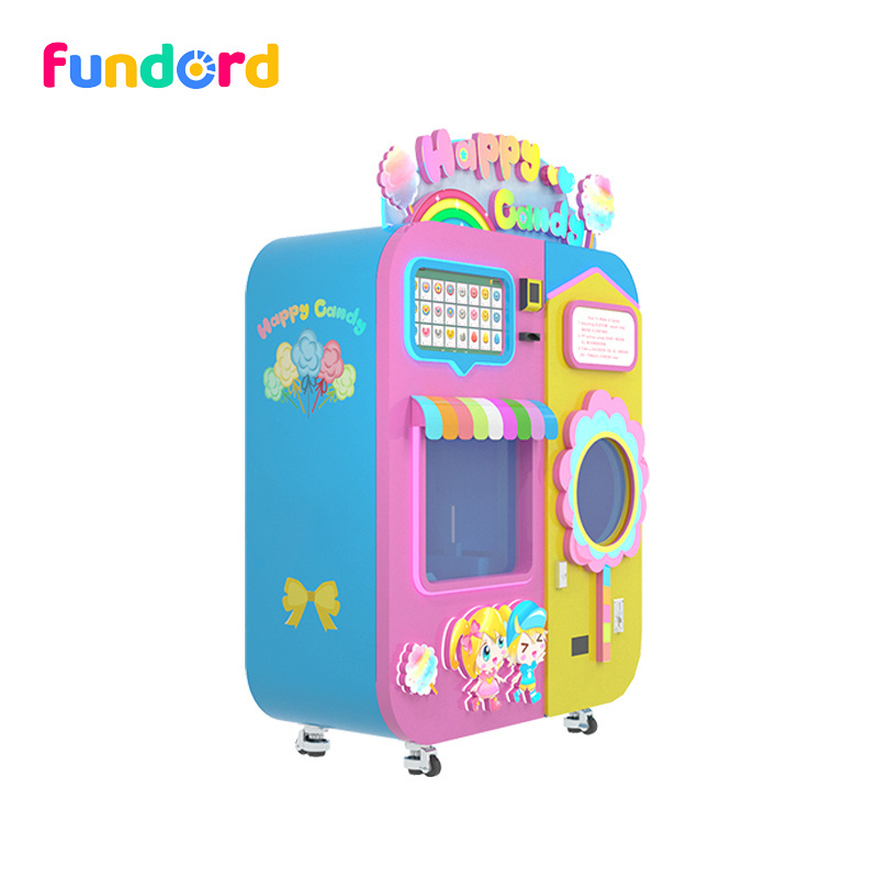 Fundord Fully Automatic Cotton Candy Vending Machine with coin payment