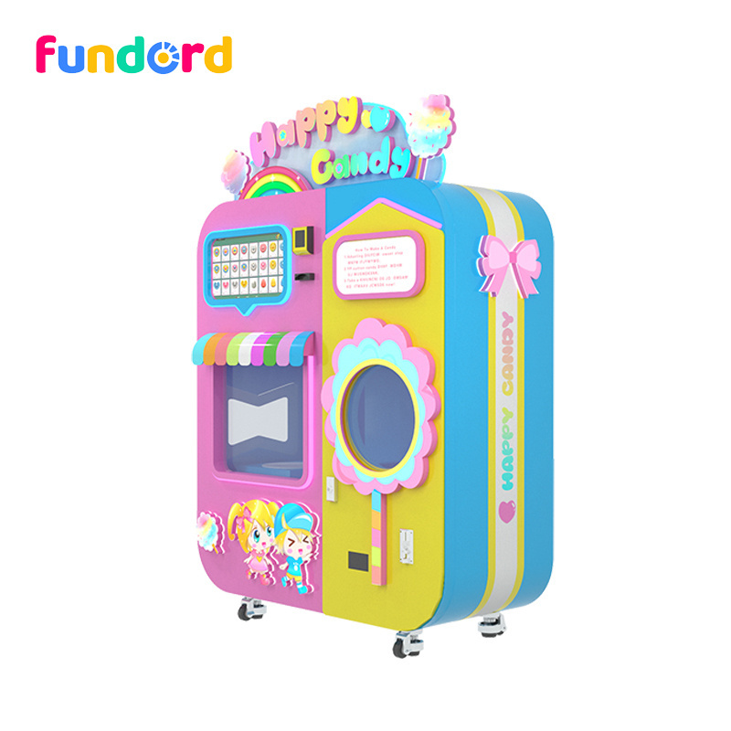 Fundord Fully Automatic Cotton Candy Vending Machine with coin payment