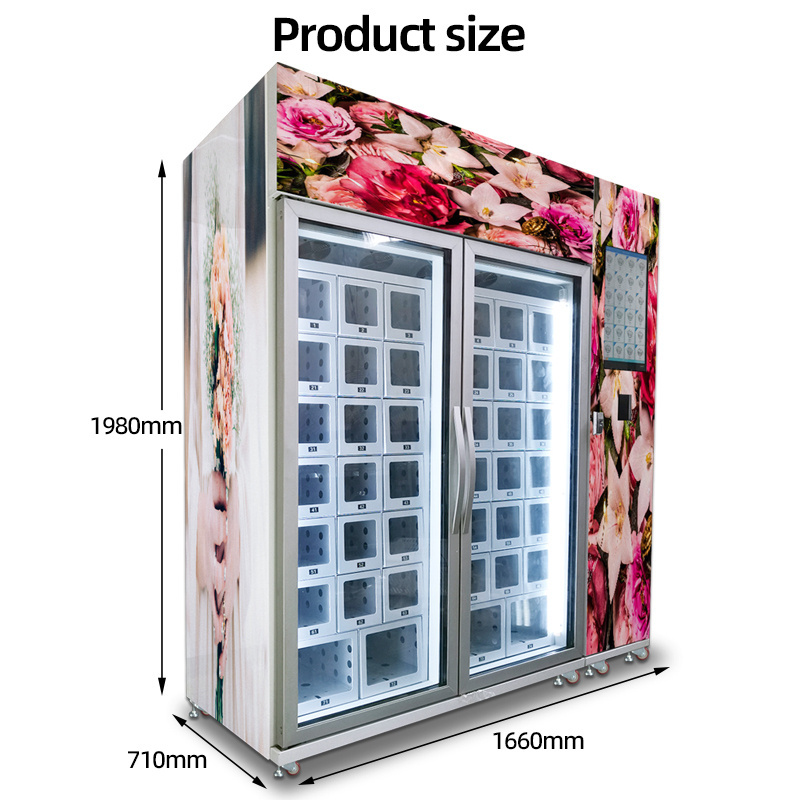 Fundord Smart Cooling locker flower vending machine for sale adjustable temperature vending with touch screen