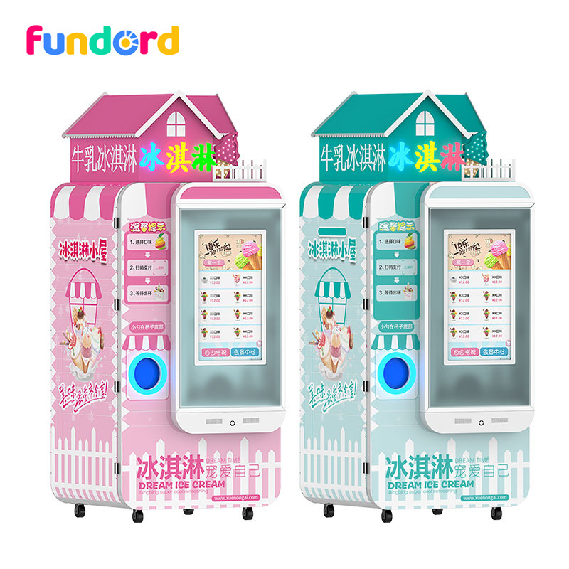 Fundord ice cream vending machine with coin payment