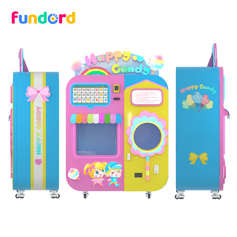 Fundord Fully Automatic Cotton Candy Vending Machine with coin payment