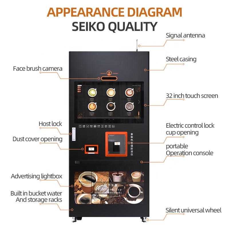 free standing coffee vending machine