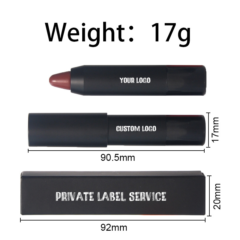 High quality lipstick no logo vegan cruelty free custom logo lip stick cream crayon lipstick lip balm stick