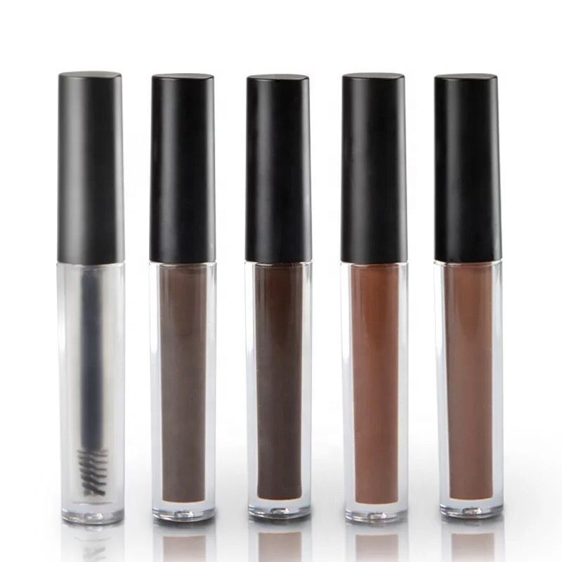 Print your logo eyebrow gel liquid eye makeup brow glue 5 color natural nourishing clear eyebrow gel